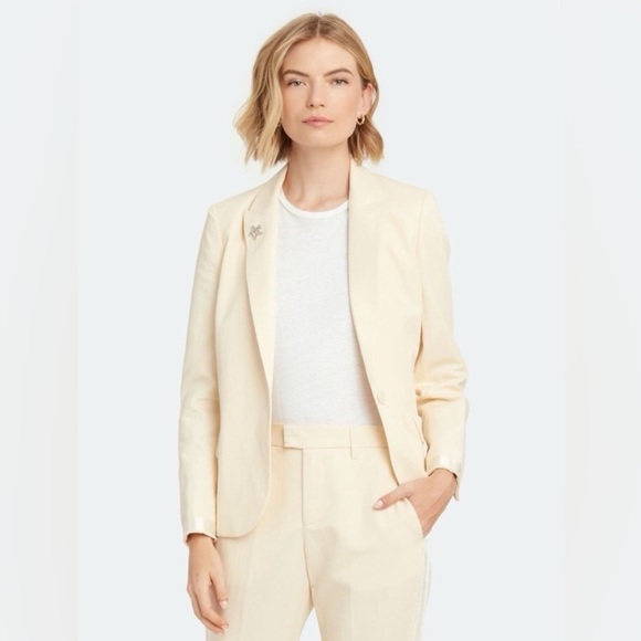Zadig & Voltaire Victor Blazer in Ivory size sz. M/38 - Picture 5 of 15